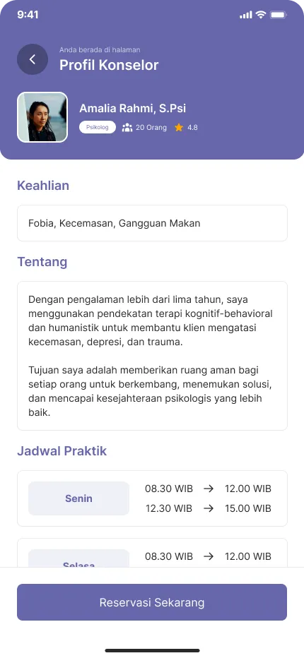 Screenshot Inspirasien Mobile - Advocate Page