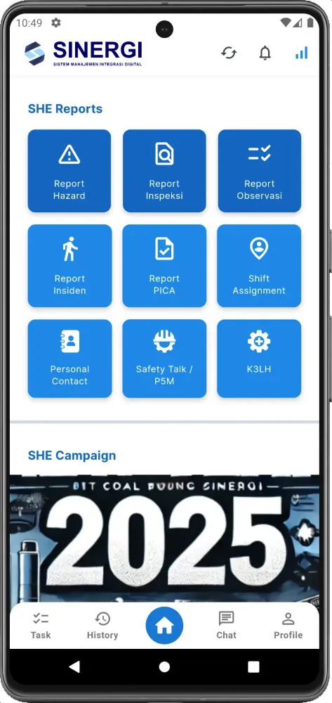 Screenshot Sinergi Mobile - Home Page