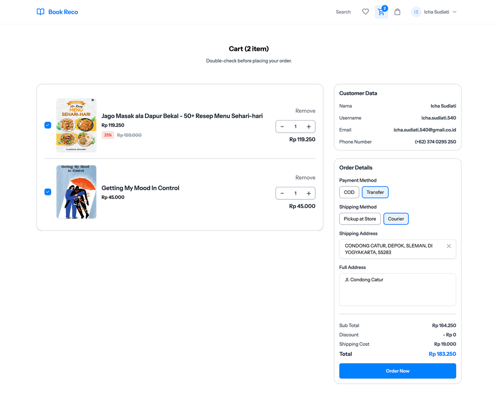 Cart Page