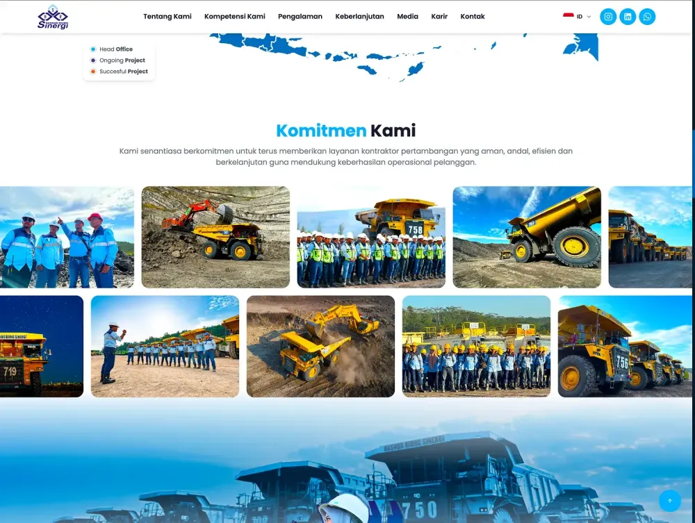 Screenshot HRS - Home Page - Commitments