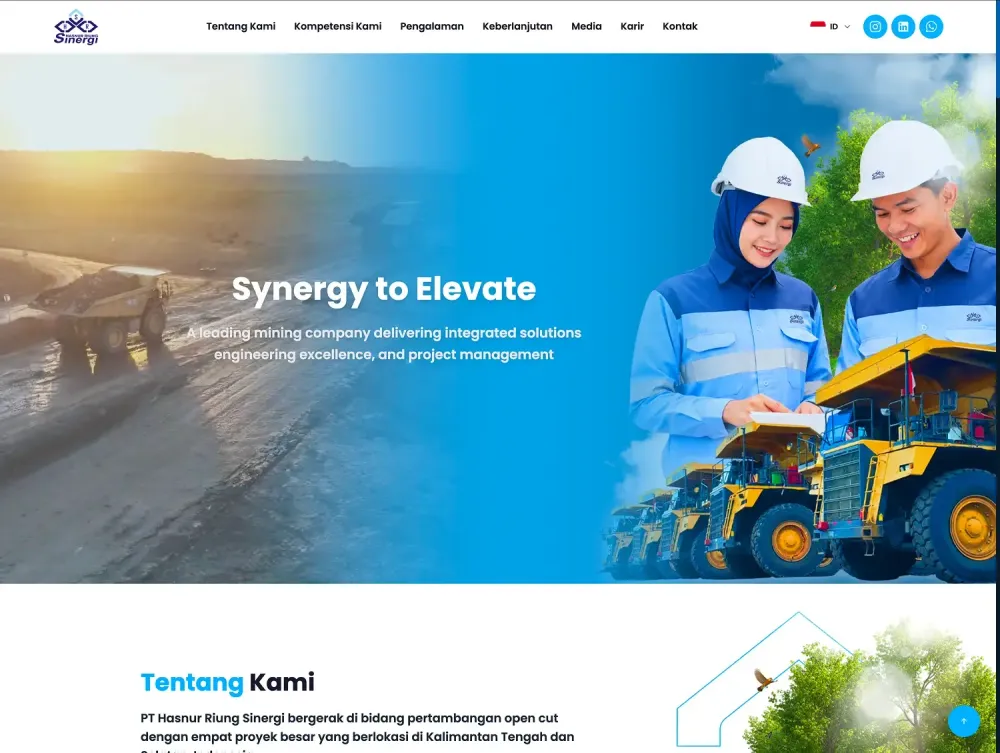 Screenshot HRS - Home Page - Hero