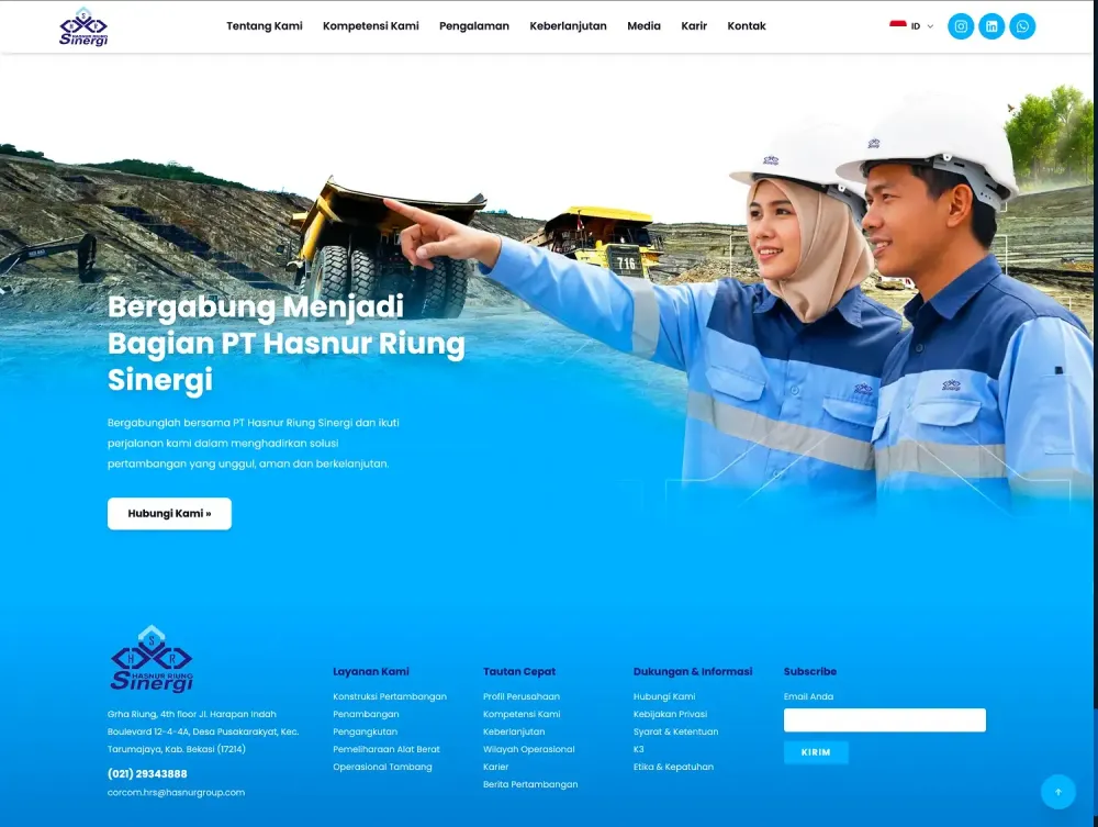 Screenshot HRS - Home Page - Join Us