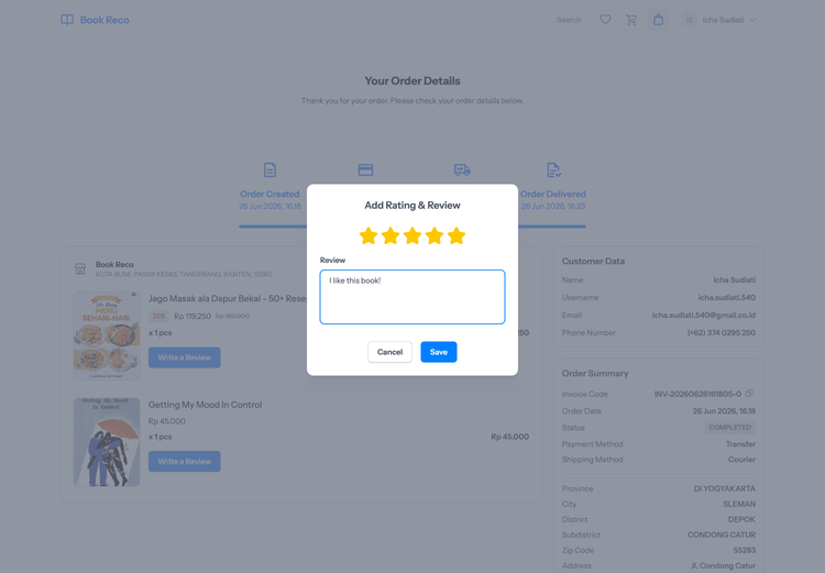 Add Rating & Review