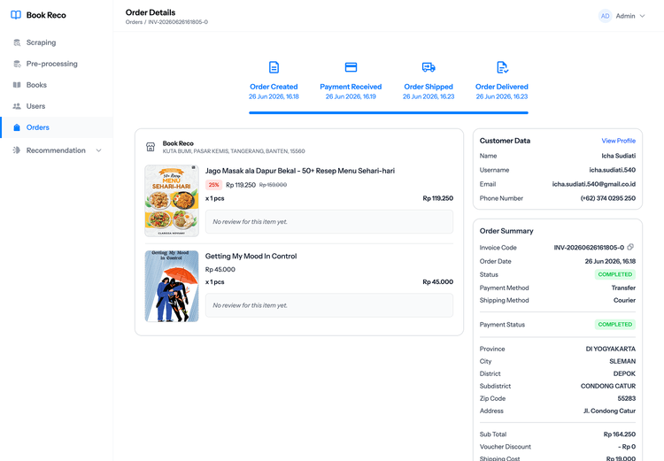Admin - Complete Order